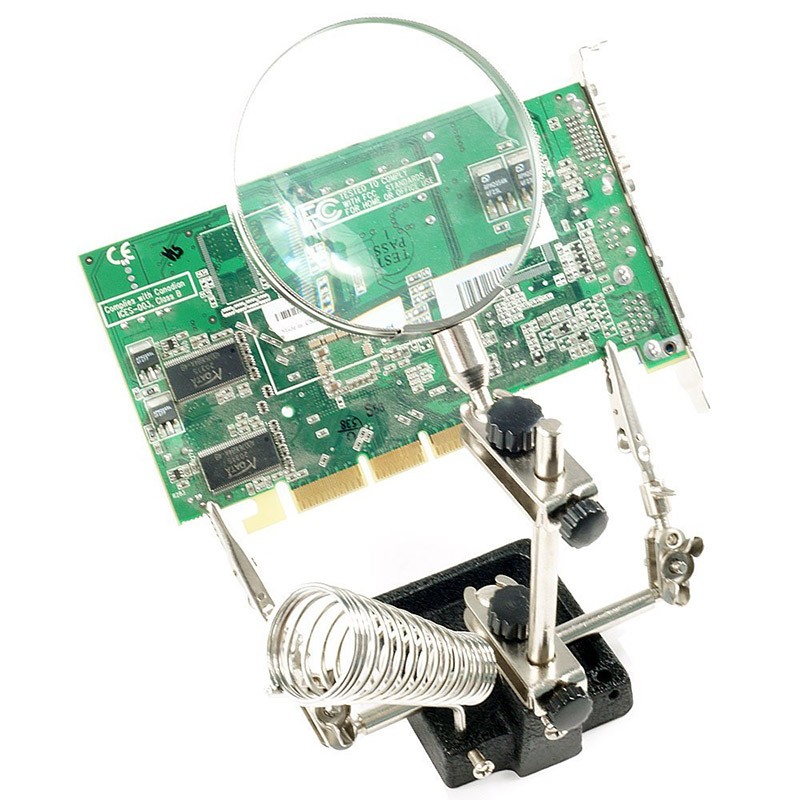 Helping Hand 3.5-Inch Magnifier with Soldering Station