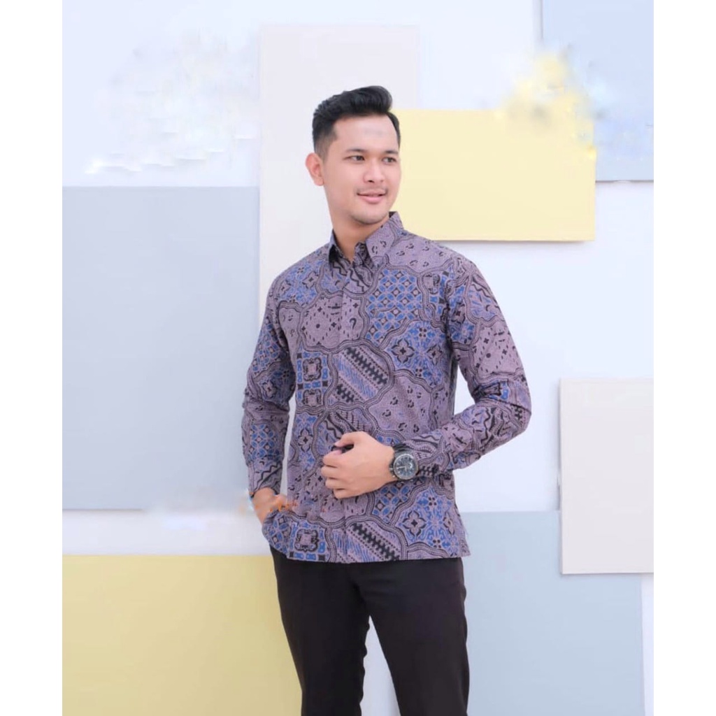 KHANSABATIK COD JUMBO XXL EKSTRA BAJU BATIK PRIA PREMIUM LENGAN PANJANG LAPIS FURING ASLI SOLO SRAGENAN