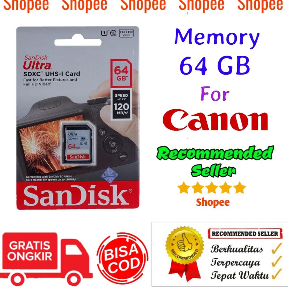 [KODE RB9WF] Memory card 16GB 32GB 64GB kamera canon eos M M3 M5 M6 M2 M10 M50 M100 M200 EosM 5DS 60