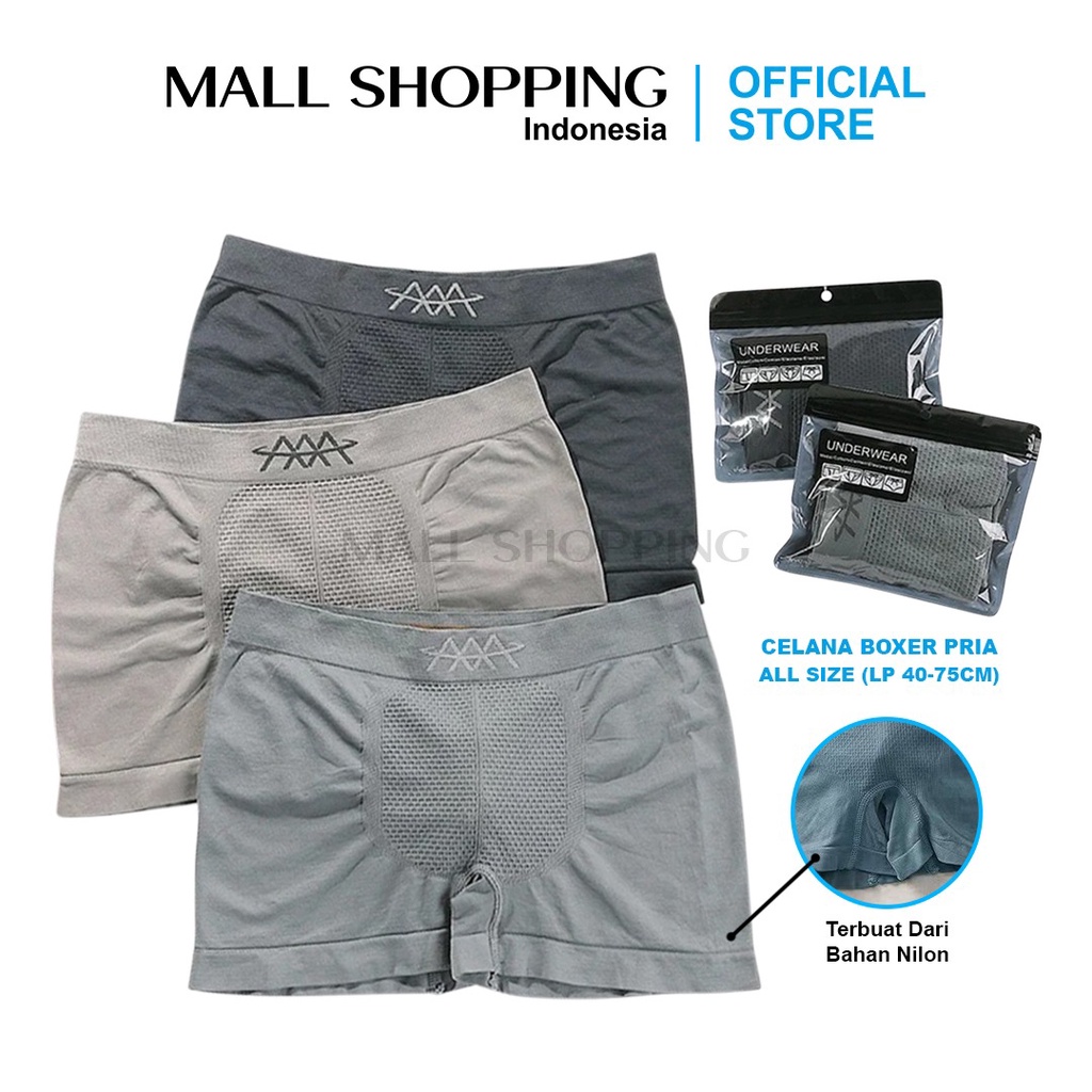 (COD) CD Pria Celana Dalam Pria Boxer Sempak Bahan Adem Men Underwear Comfortable MALL SHOPPING