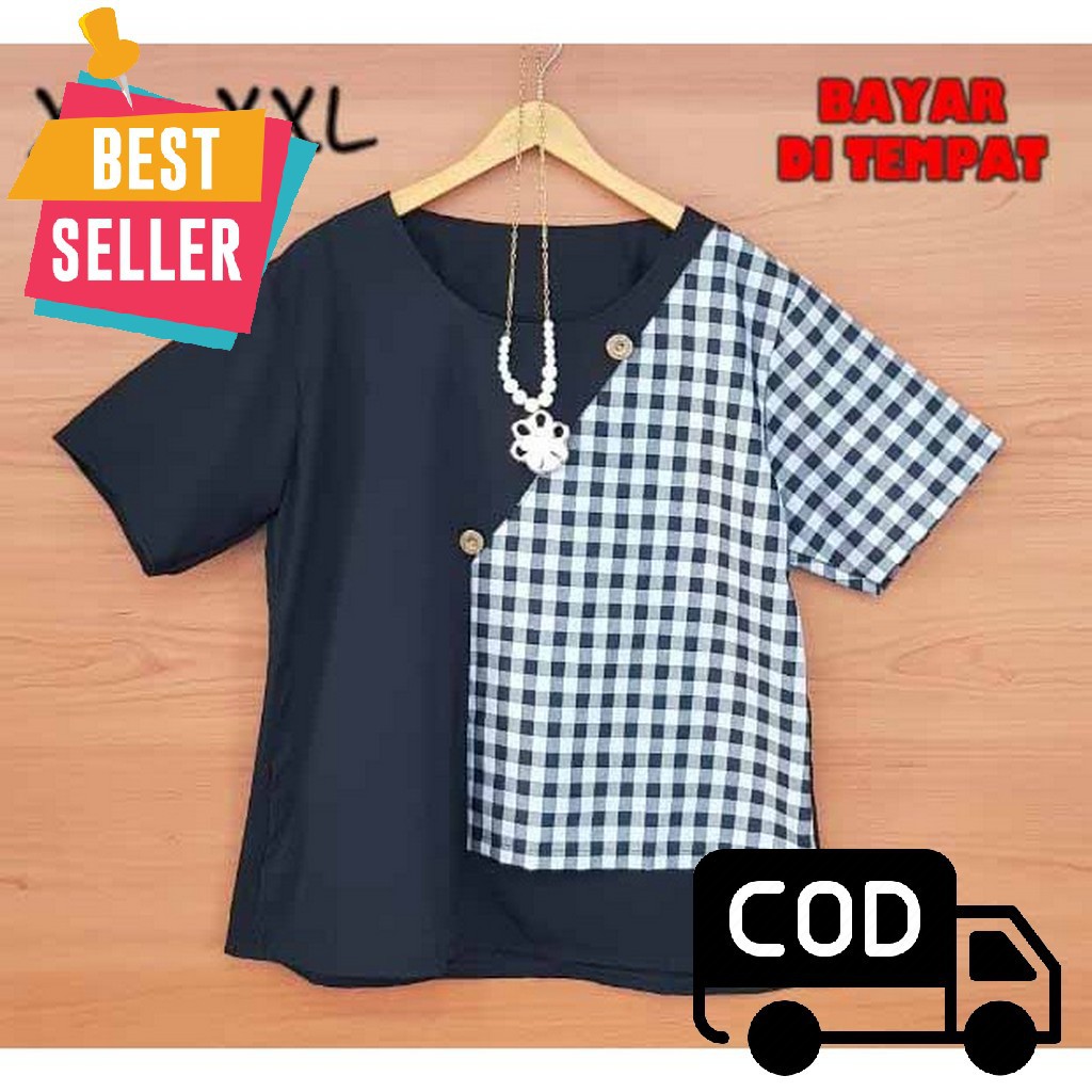 Blouse Wanita Blous Korea Murah Baju Bluse Terbaru 2021 Blus Kore CJ832 Binx  Jumbo / Jumbo Kode 2