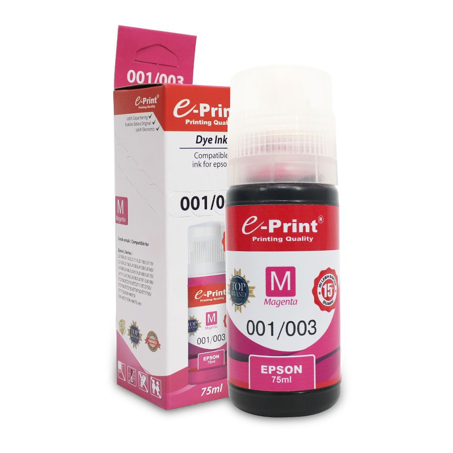 INK E-PRINT 75ML L SERIES EPSON 003 BLACK, CYAN, MAGENTA, YELLOW