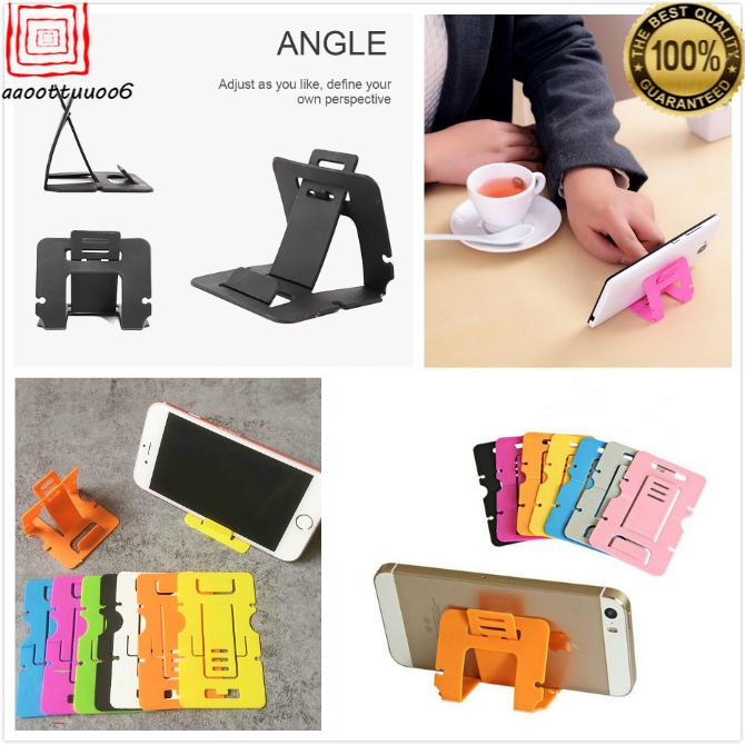 Stand Holder Handphone / A &amp; 6 Portable Dengan Slot Kartu