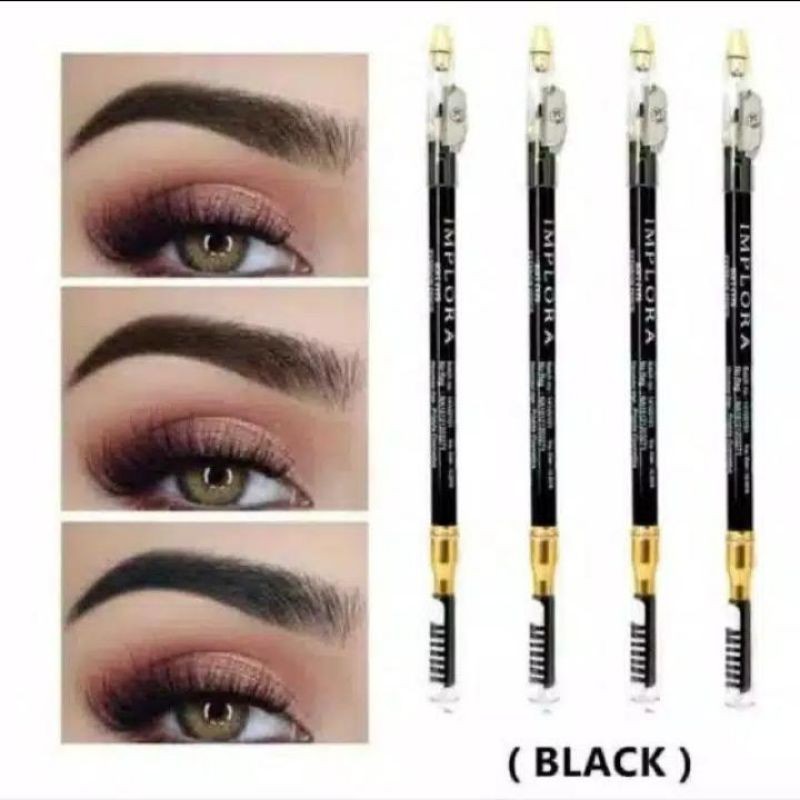 pensil Alis IMPLORA -Eyebrow Pensil     BPOM-Pensil Alis Dengan sikat