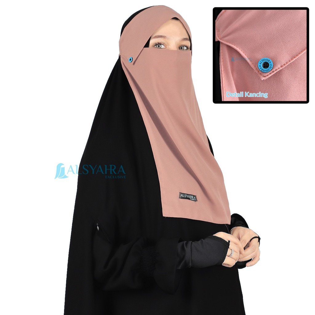 ALSYAHRA EXCLUSIVE NIQAB PONI KANCING RAUDHAH SIFON PREMIUM