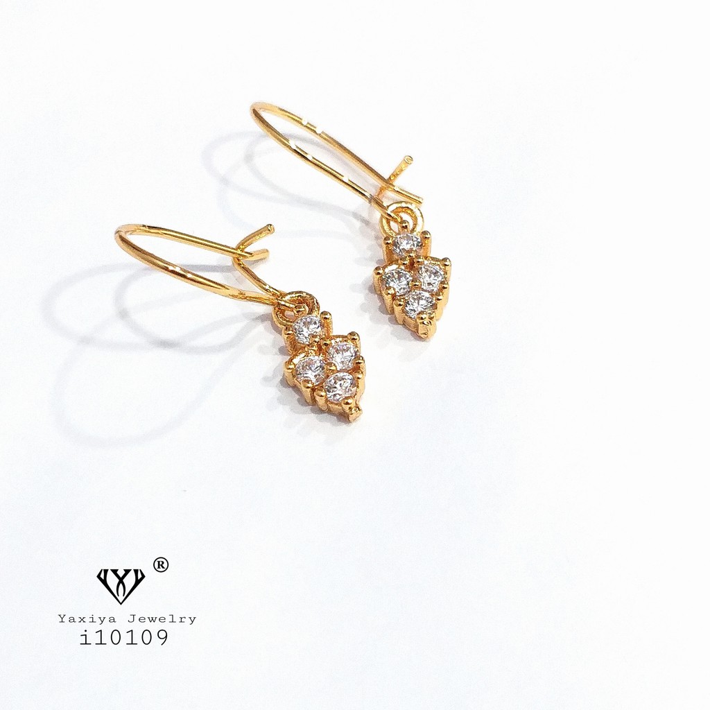 

Anting permata perhiasan lapis emas imitasi gold 289