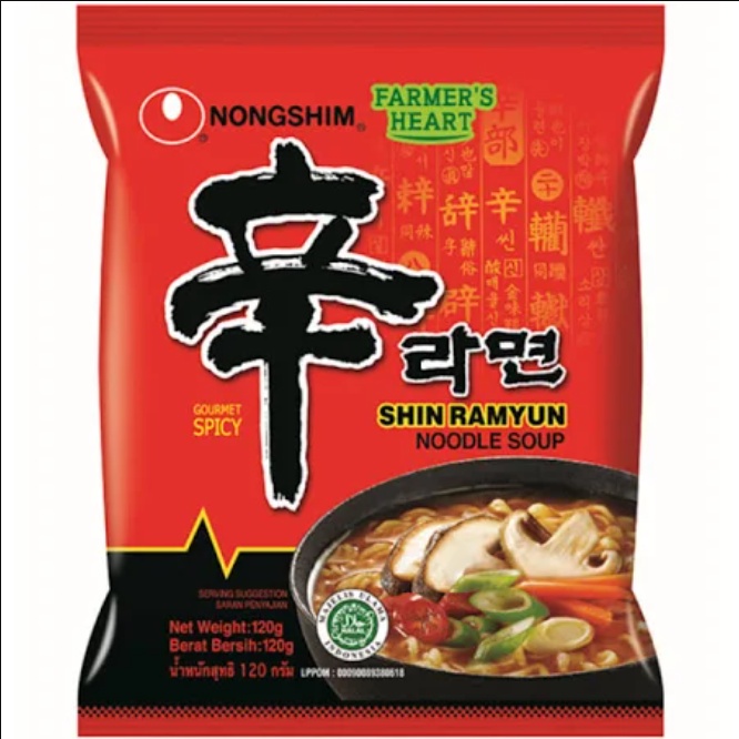 

NONGSHIM Shin Ramyun Mie Kuah Instan Pedas Korea 120 G