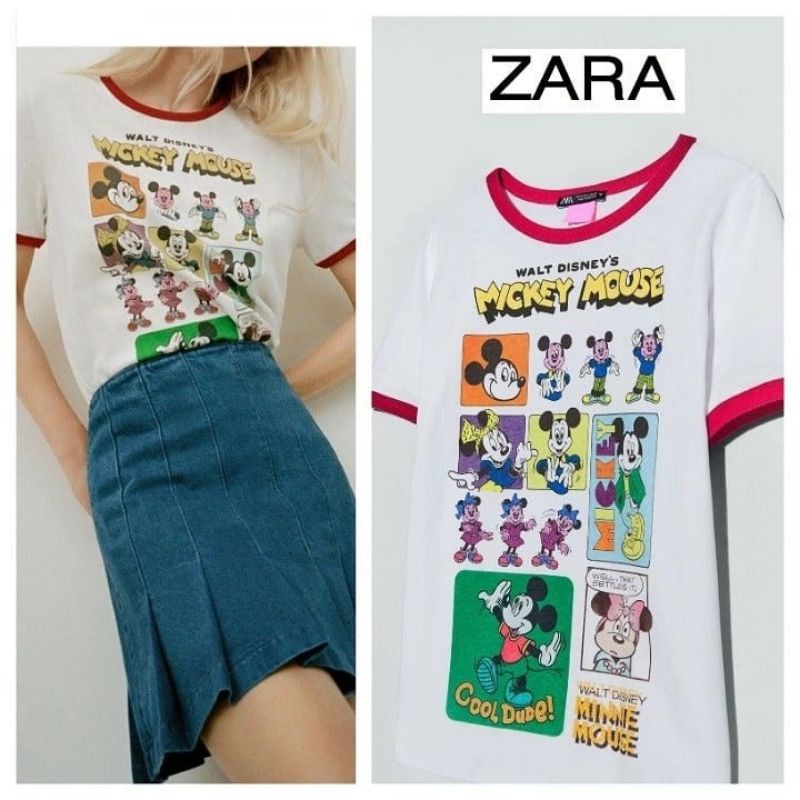 Zara Mickey Mouse Disney T-Shirt 100% Original