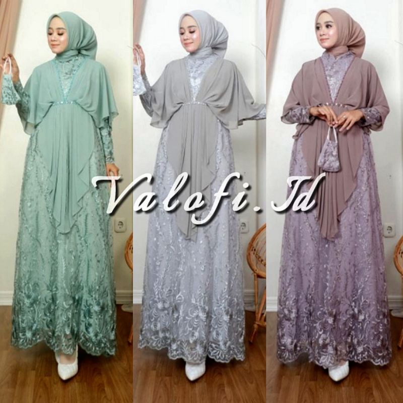 Gamis Nayla / Gamis Brokat / Gamis Modern / Gamis Terbaru / Gamis Pesta / Gamis Kondangan / Gamis Se