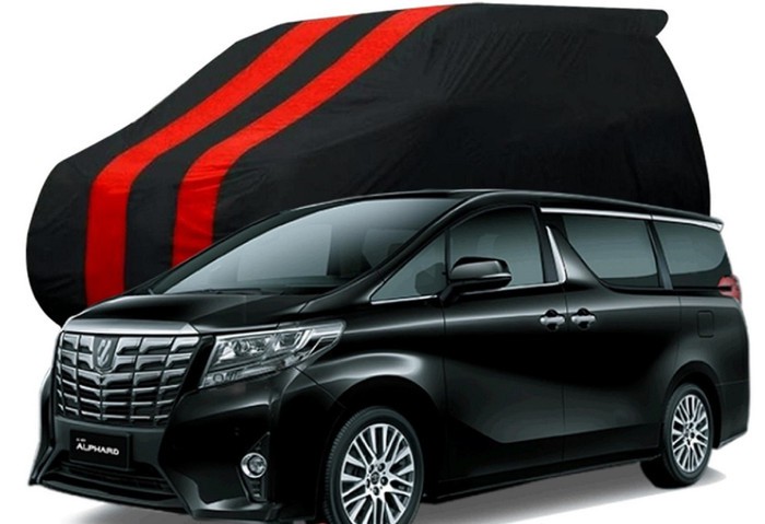 Sarung Mobil Body Cover 2 Warna Merah Hitam Toyota Alphard