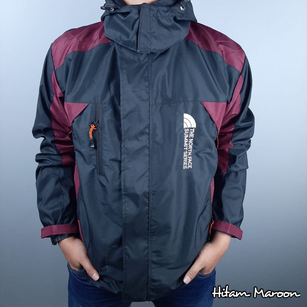 [BISA COD] Jaket Cowok Parasut Taslan Anti Air Saku Lengan Model Windrunner Windbreaker Waterproof