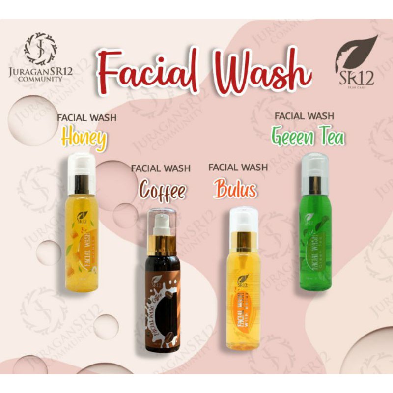 Facial Wash SR 12 / Fw Bulus / Fw Coffe / Fw Honey / Fw Green Tea