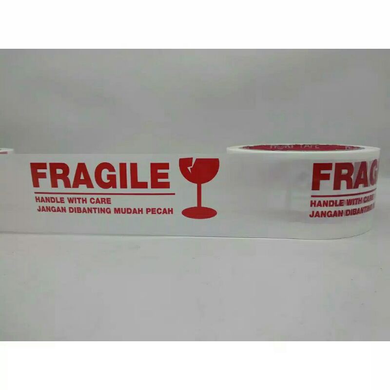 ⭐ Jendela Kosmetik ⭐Lakban Fragile Lakban Anti Pecah Stiker Fragile Stiker Barang Pecah-jk