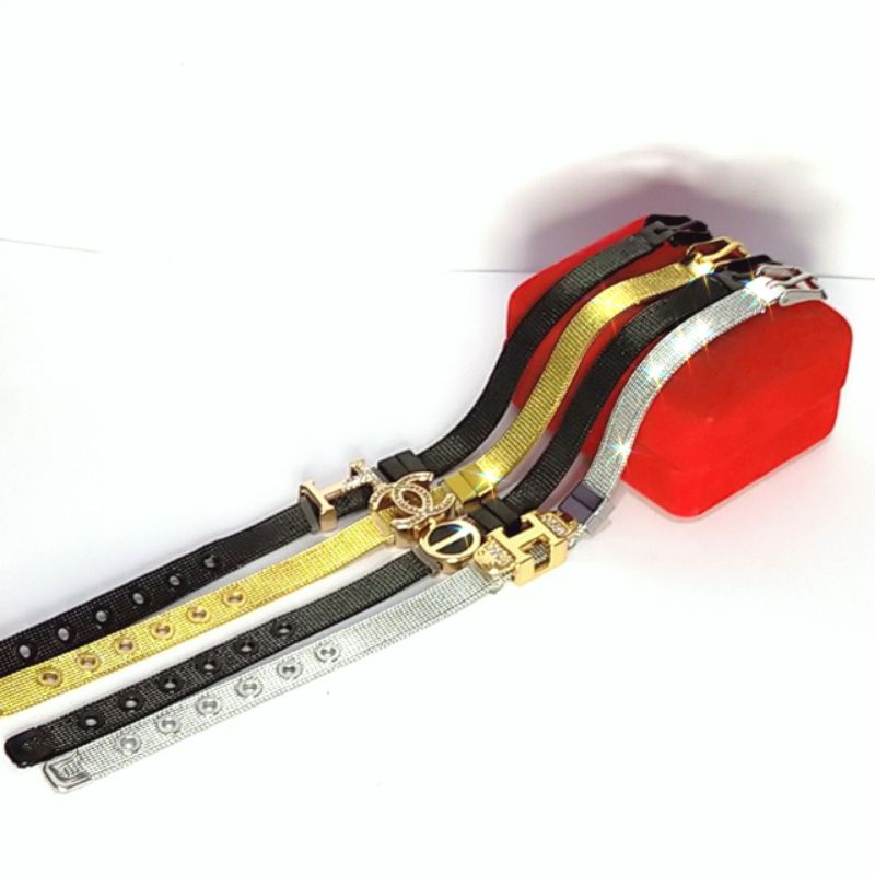 Gelang titanium tali jam plus liontin