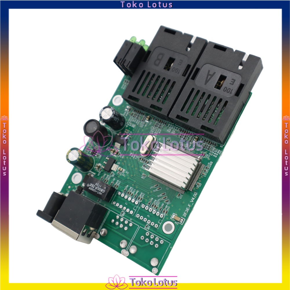 [Support POE] [TERBARU] 2F1E PCB ONLY / DENGAN ADAPTOR 12V2A Media converter AIRPO 2FO 1ETH