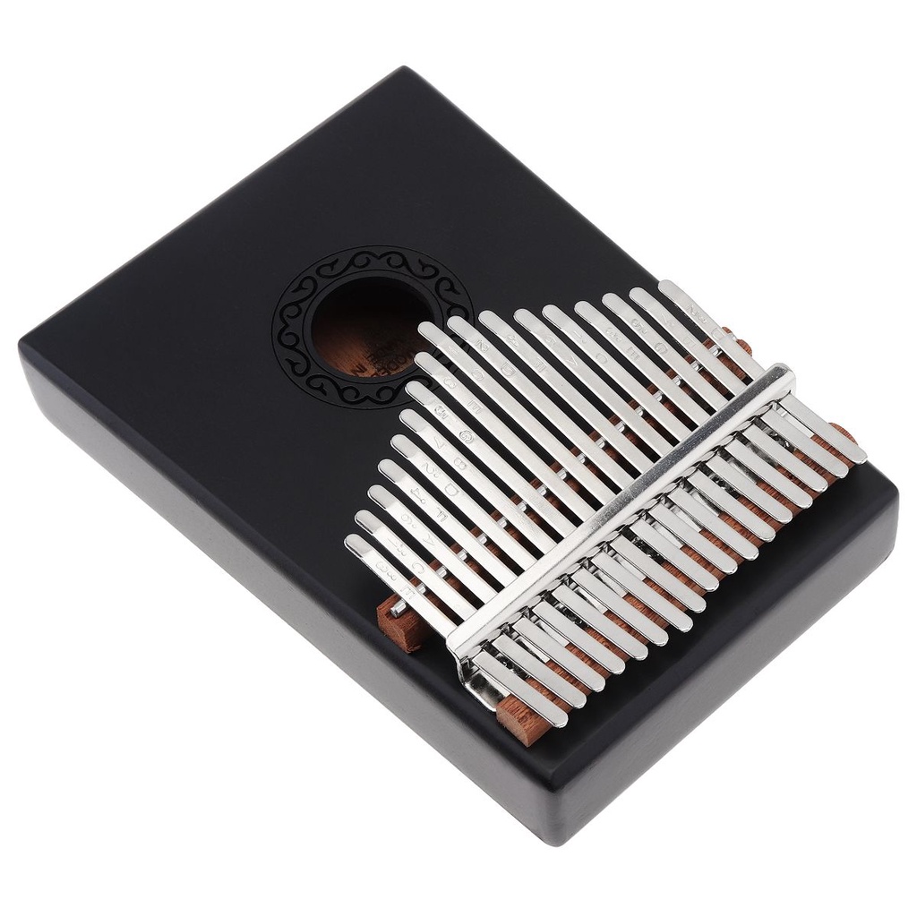 Kalimba Piano Jempol Mini 17 Kunci Bahan Kayu Mahoni Warna Abu-Abu Untuk Hadiah