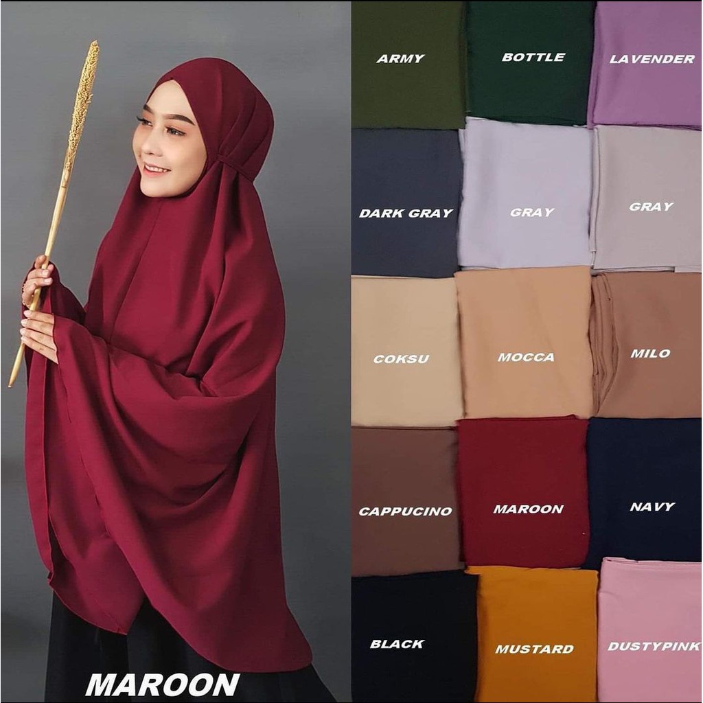 Kerudung Hijab Jilbab Instan Bergo Tali Diamond Syari Jumbo L4 XXXL Dewasa