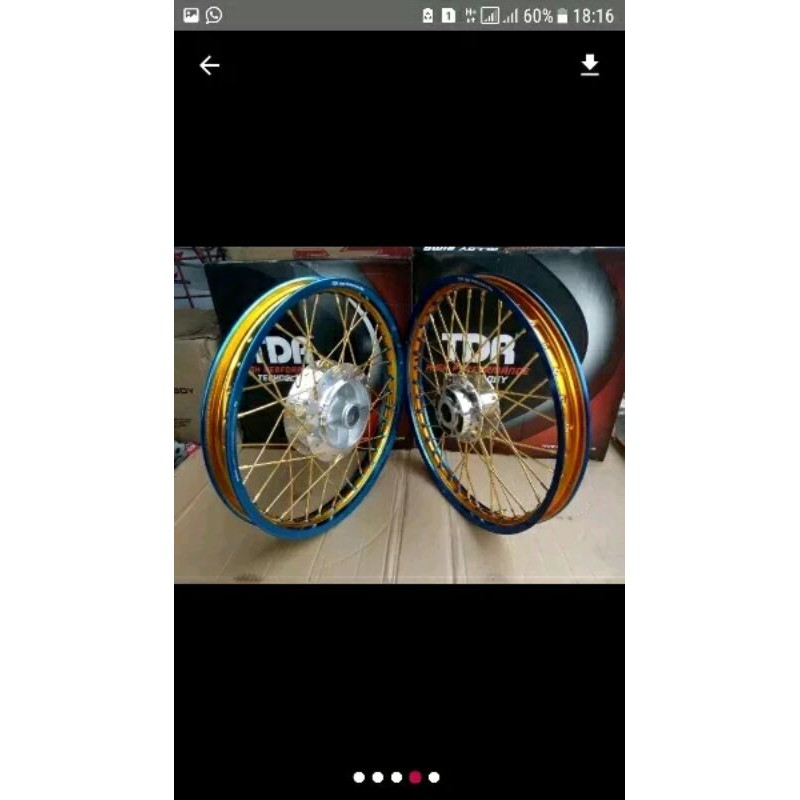 PAKETAN VELG TDR 2TONE TROMOL JARI2 VIXION OLD & VIXION NEW