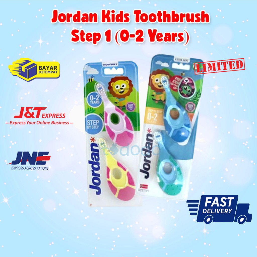 Jordan Kids Toothbrush Step 1 (0-2 Years) Supersoft Twin Pack