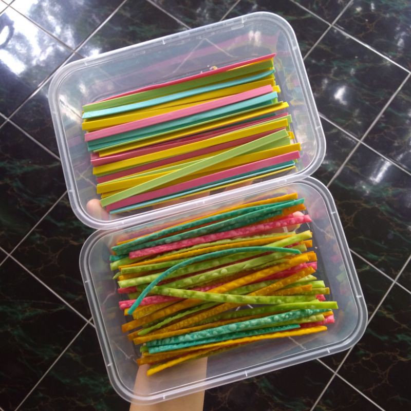 Mie Lidi Rainbow Manis / Mie Lidi Gepeng Manis / Mie Lidi Topping Manis