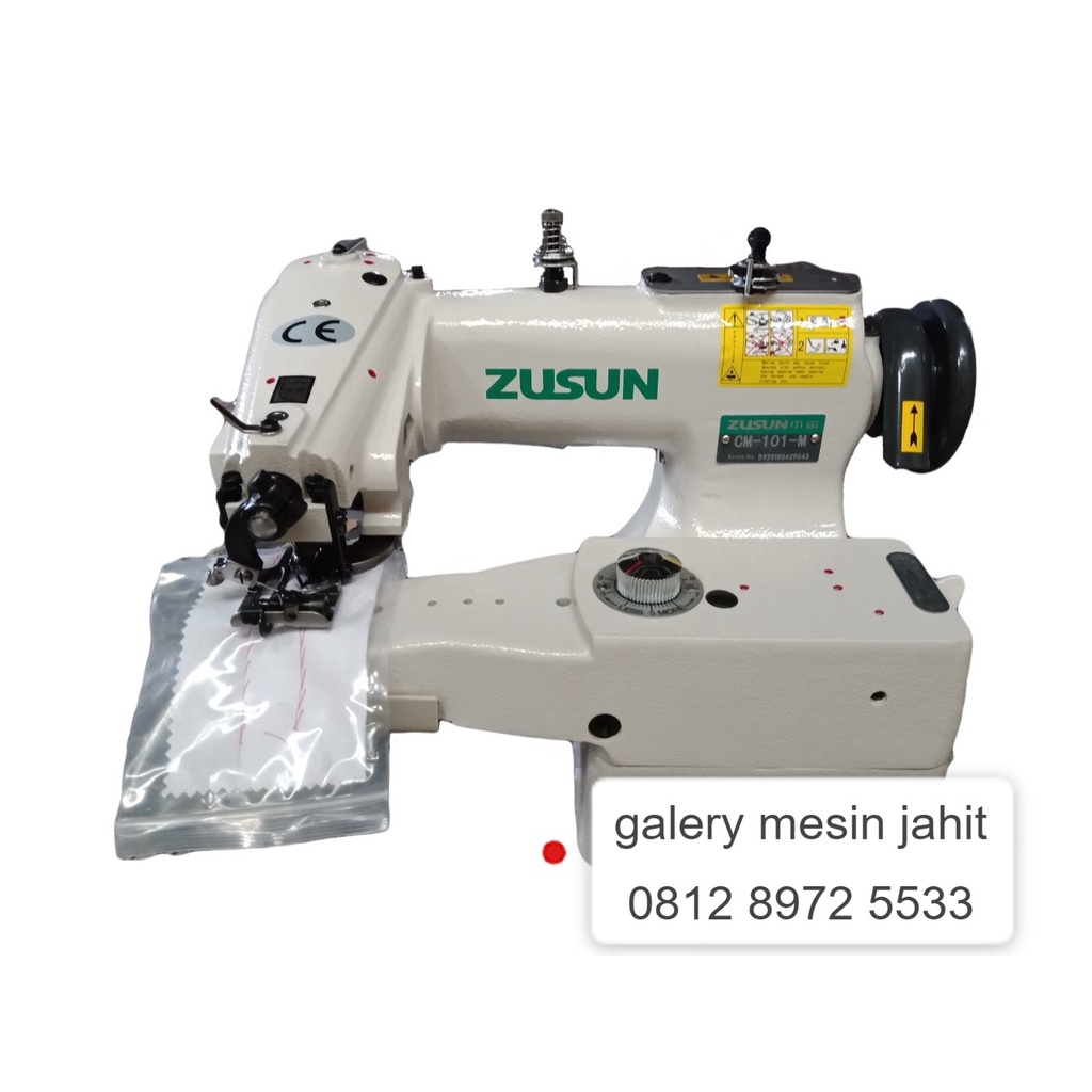 Mesin Jahit Som/Sum Lipat Celana Formal/blindhem stitch sewing merk zusun type cm101  set komplit meja kaki dinamo cervo