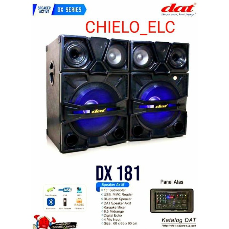 SPEAKER AKTIF DAT DX181 DX 181 (BELUM TERMASUK ONGKIR SPEAKER)