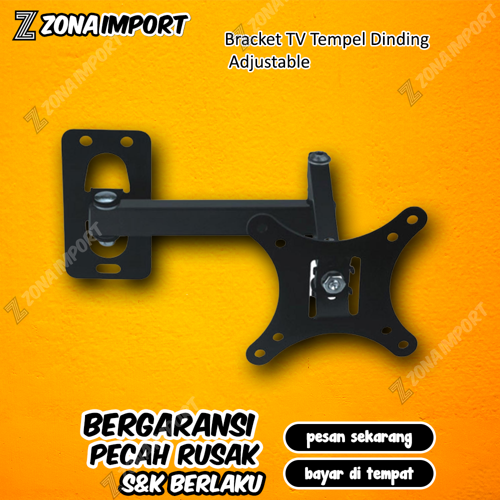 Bracket TV Tempel Gantung Dinding  Adjustable Up and Down Minimalis LED14-26Inch Universal