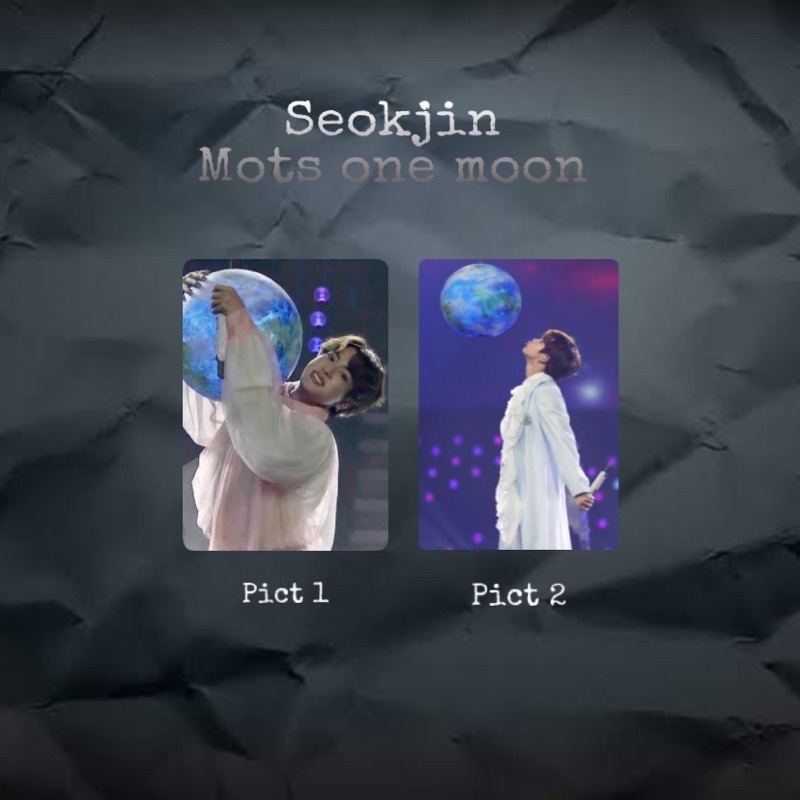 pc lenticular holo seokjin mots on:e moon