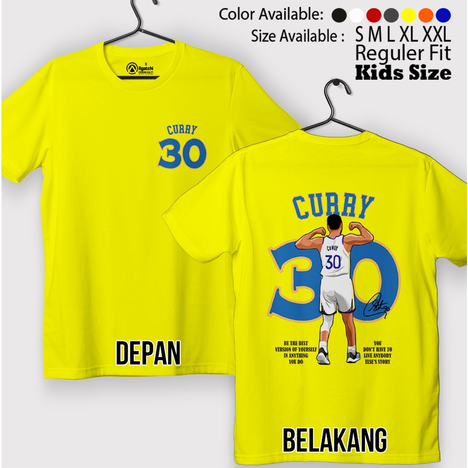 Baju Kaos Atasan Anak Laki-Laki Basket GSW Step Curry