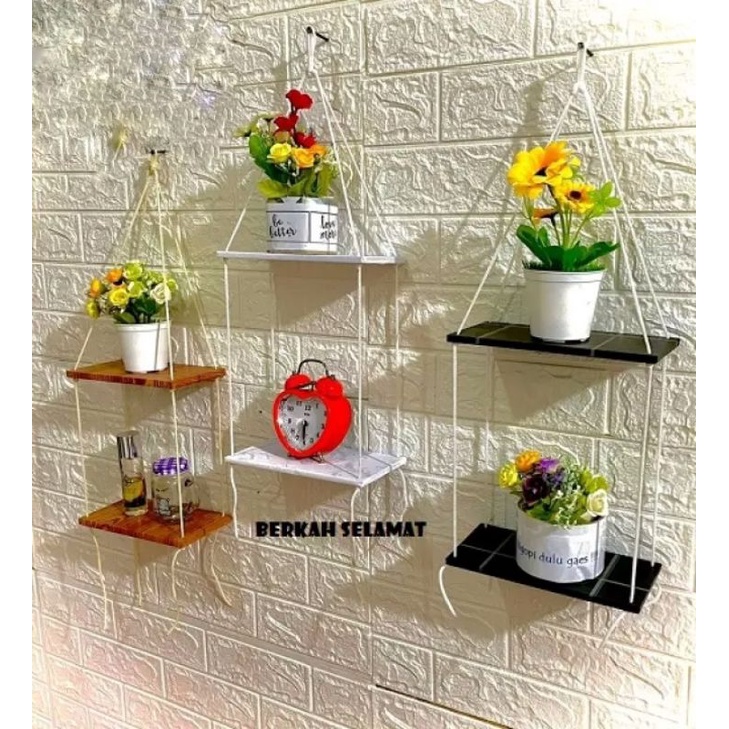 Susun 3 Rak Dinding Kayu Gantung Minimalis Serbaguna bukan rak plastik susun sepatu bukan Rak GantungKarakter Full Resleting Rak Tas Rak Sepatu Rak Jilbab Rak Kosmetik