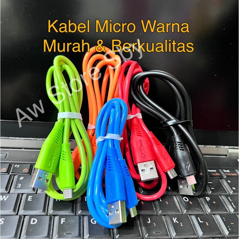 Kabel Data Micro Usb Warna panjang 1 meter Kualitas Bagus Product by GM-Tech