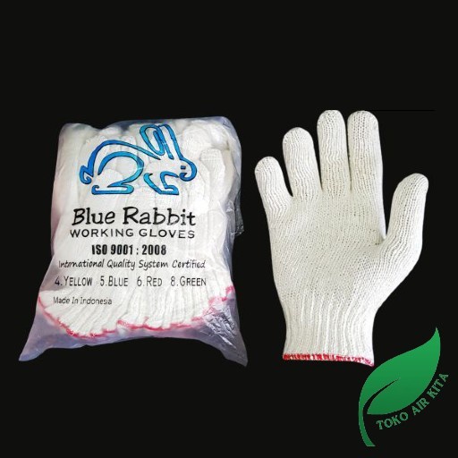 Safety Gloves / Sarung Tangan Kerja BLUE RABBIT 6 Jahitan (Red)