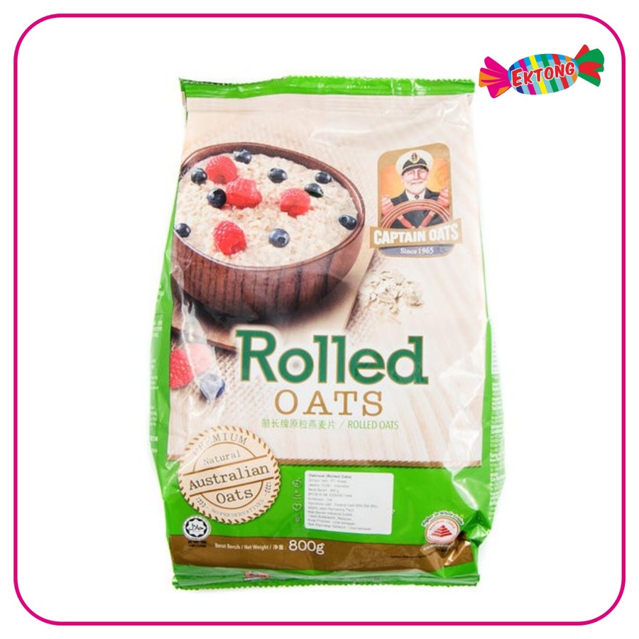 

CAPTAIN OATS ROLLED OATS ( Cereal Gandum Utuh ) 800 GR