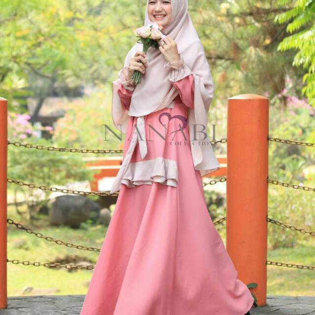 🎀zainab gamis set syar'i ori nanabi