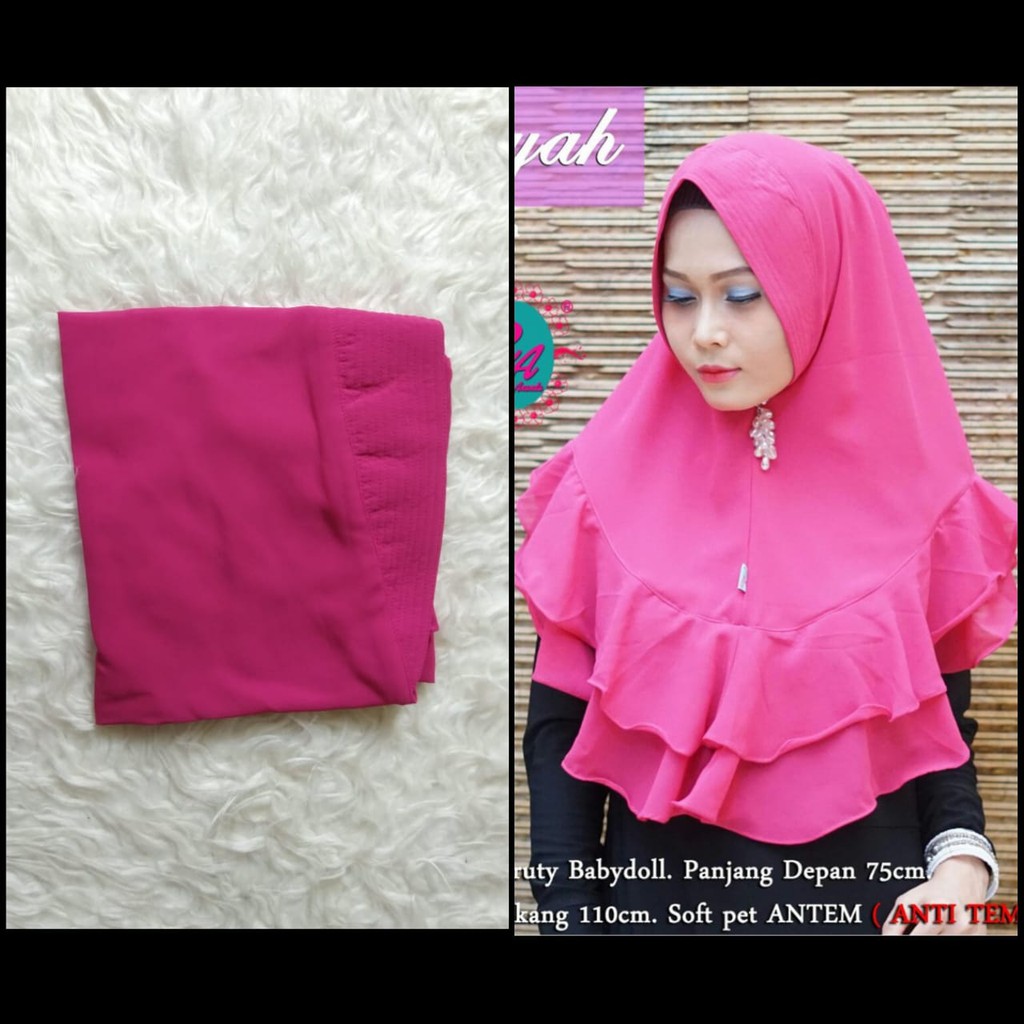 Hijab Jilbab Kerudung Instan Khimar Mini Aisyah by Rizky Ananda