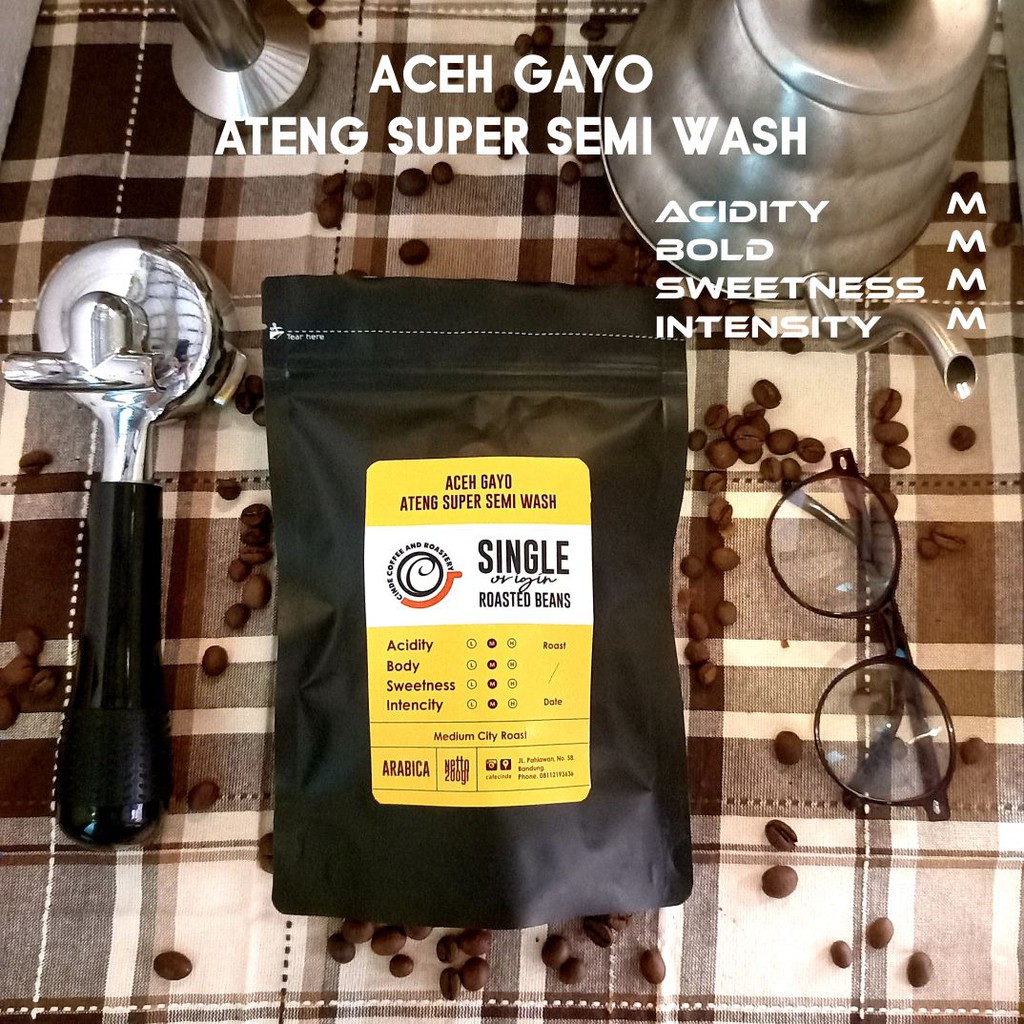 

COFFEE SINGLE ORIGIN ARABICA ACEH GAYO ATENG SUPER SEMI WASH 200 GR