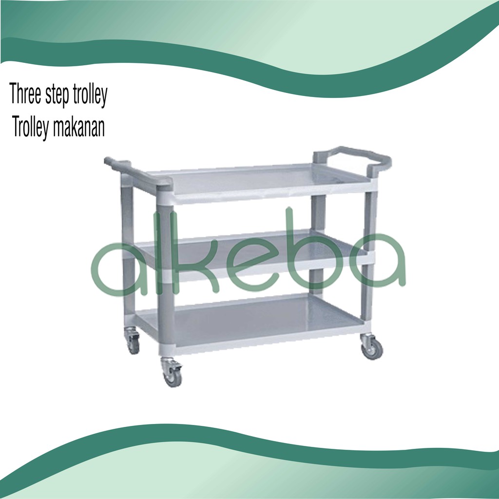 Trolley / Troli Pengantar makanan / hotel / Resto / 3 step no bucket