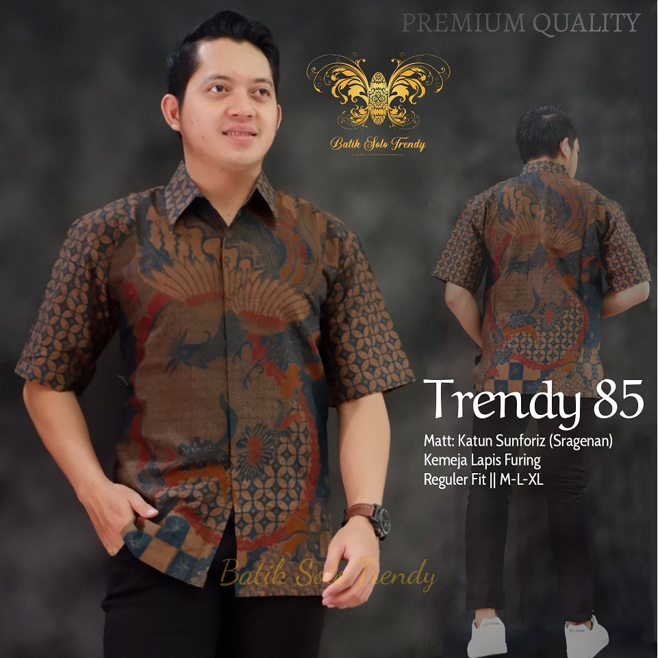 TRENDY 85 PENDEK KEMEJA BATIK LENGAN PENDEK KAIN HALUS MURAH