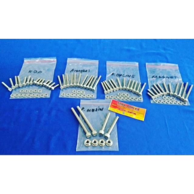 Baut L stenlis full mesin gl mp tiger