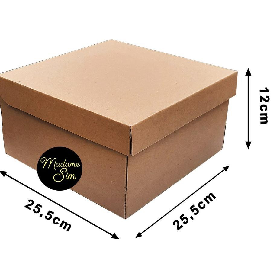 

A5B3 KOTAK KUE - CAKE BOX 25 x 25 x 12 CM - COKLAT (ISI 10 PCS) »O2