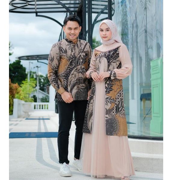 Ready COUPLE BATIK GAMIS RAHAYU COUPLE ENGAGEMEN BEST SELLER BISA COD GRATIS HIJAB