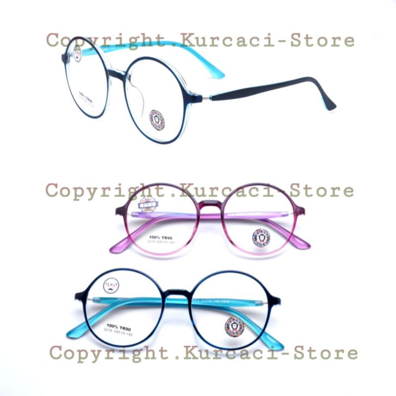 Frame Marghe 3218 Kacamata Bulat Besar Retro Round Minus Pria Wanita Fashion Ganti Minus Murah