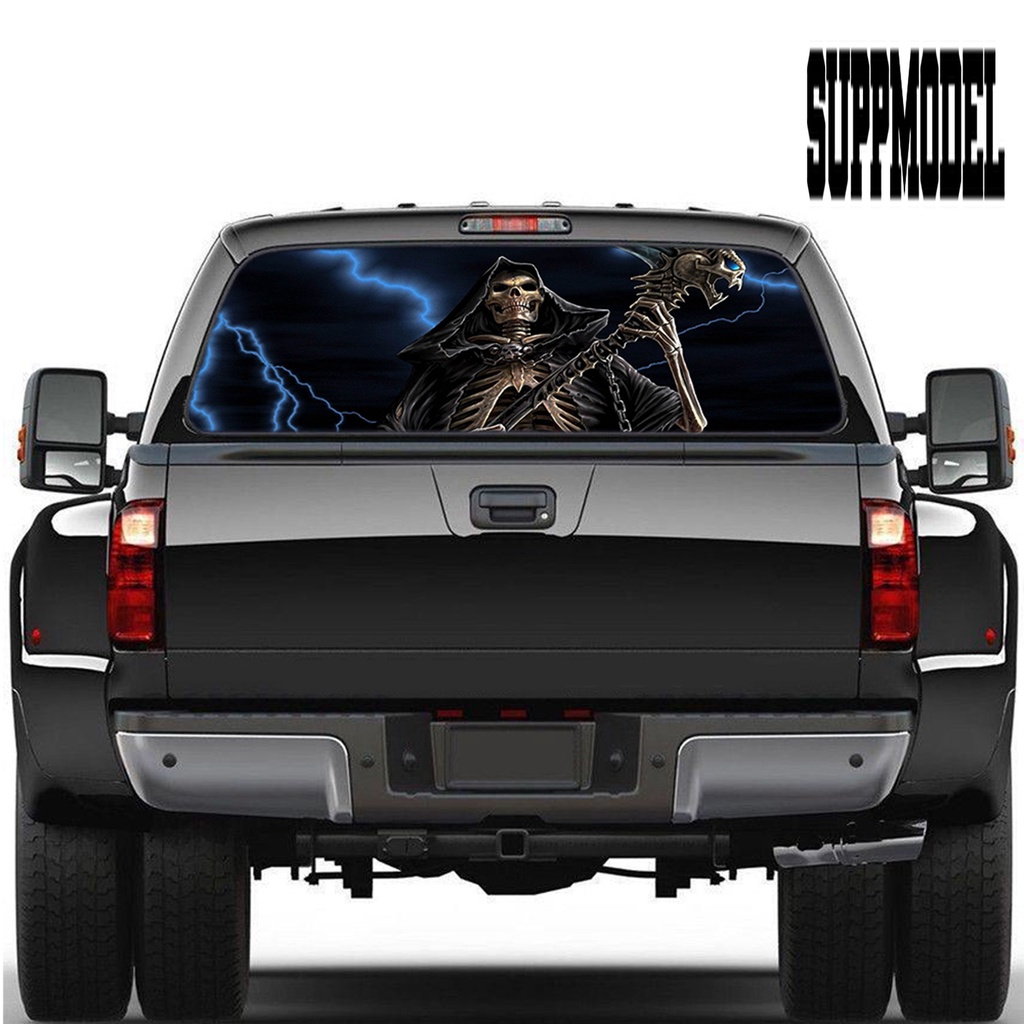 Stiker Vinyl Desain Grim Reaper Realistis Tahan Lama Untuk Jeep