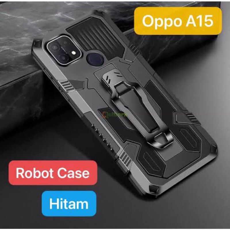 Case Oppo A15 Casing standing cover HARD CASE