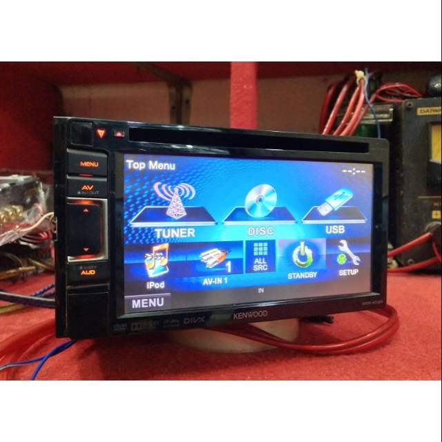 Head unit double din Kenwood DDX 4033 ex Honda jazz dengan kamera