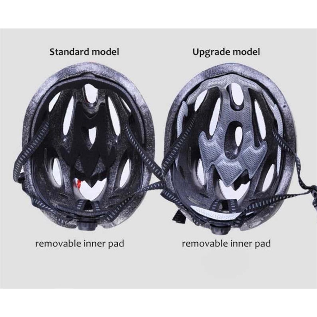 Helm sepeda Dewasa EPS Foam PVC Shell Shockproof + Visor Melindungi Benturan Keras Garansi SNI COD-3