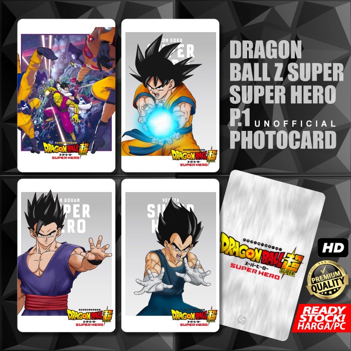 Photocard Anime Dragon Ball Z Super Hero DBZ dragonball Kartu Koleksi Photo Card