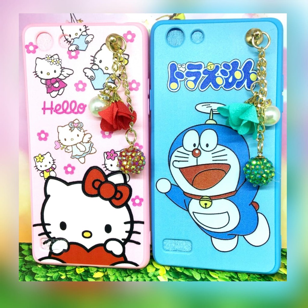 Softcase Gantungan Karakter Doraemon HK Samsung A6s,A6+,VIVO V11i, V11 Pro,Realme 2,Redmi Note 6 Pro