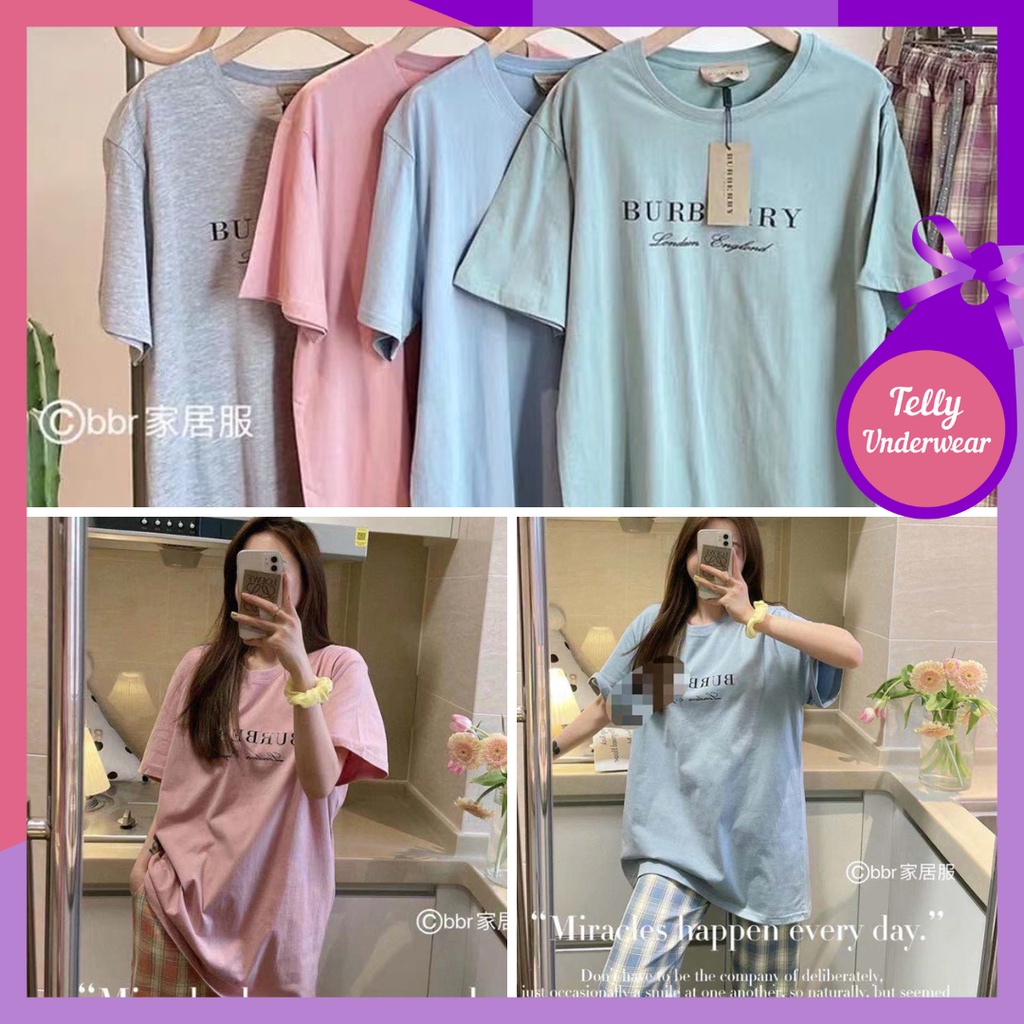 TELLY ➡️ 310 BAJU TIDUR SETELAN BURBERI MURAH GROSIR IMPORT