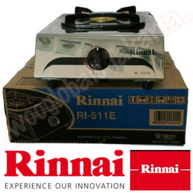 Kompor Rinai Gas Stove Asli 1 Tungku Ri-511e Sni Tebal Kuat Original Garansi Resmi